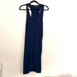 Navy racer back dress